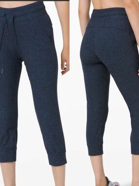 Lululemon Ready to Rulu Jogger Crop Heathered Navy Black 6